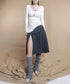 Double Zipper Plaid Pleated Skirt